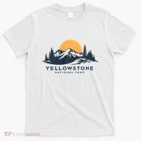 Yellowstone National Park Mountain Sunset Landscape T-Shirt thumb 0