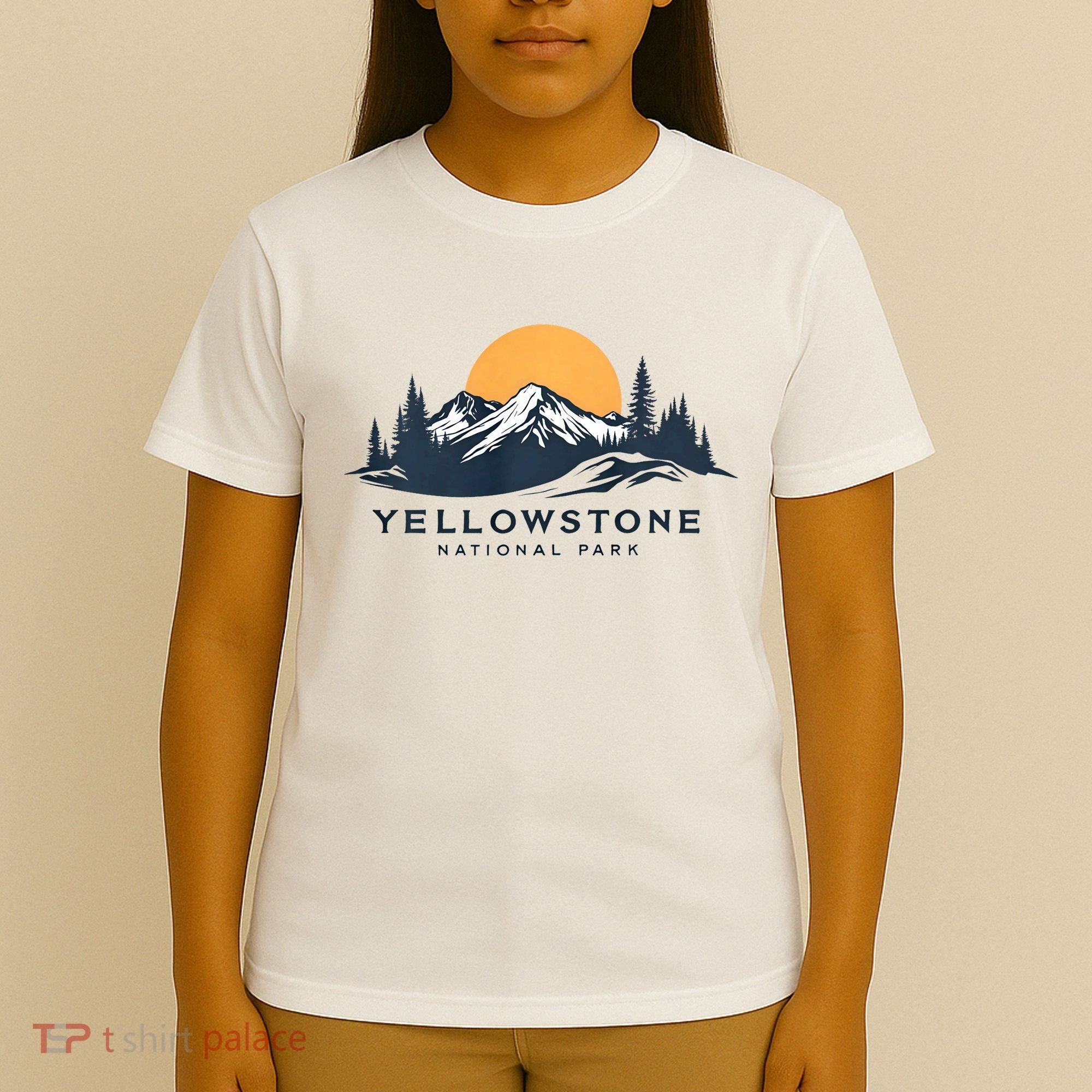 Yellowstone National Park Mountain Sunset Landscape T-Shirt