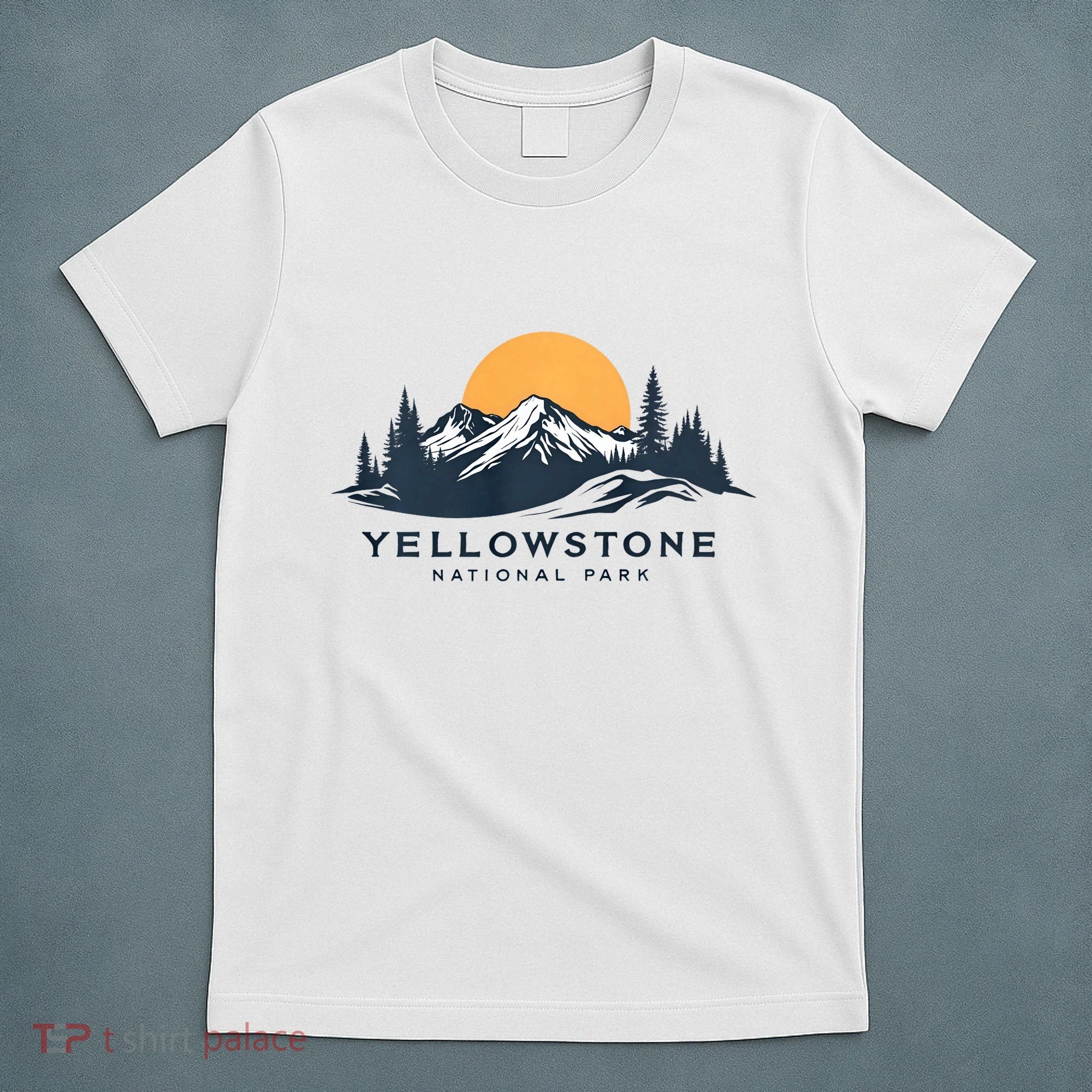 Yellowstone National Park Mountain Sunset Landscape T-Shirt