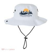 Yellowstone National Park Mountain Sunset Landscape Bucket Hat thumb 0