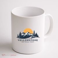 Yellowstone National Park Mountain Sunset Landscape Coffee Mug thumb 1