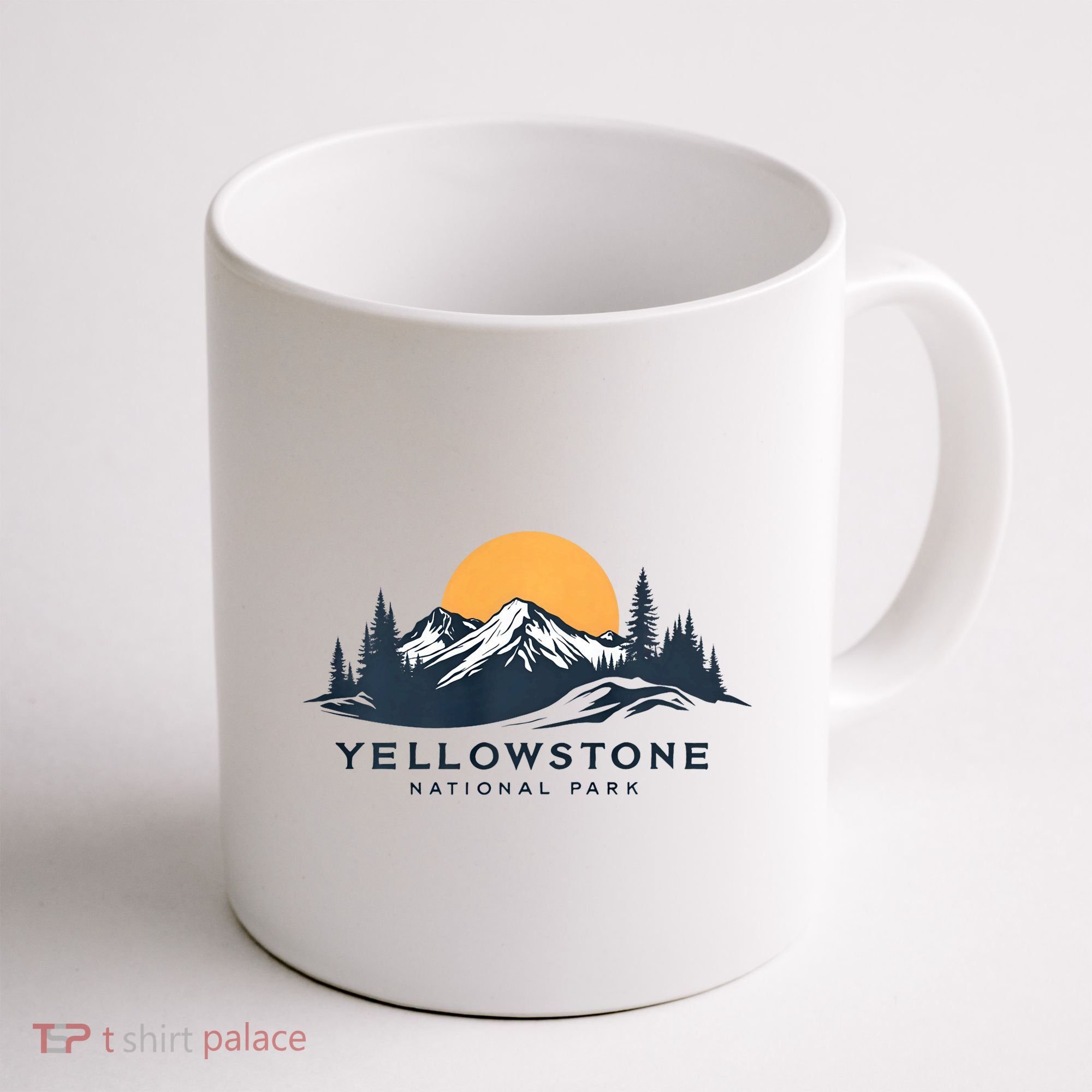 Yellowstone National Park Mountain Sunset Landscape Coffee Mug