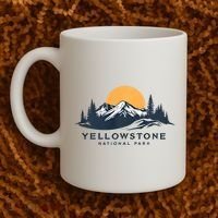 Yellowstone National Park Mountain Sunset Landscape Coffee Mug thumb 2