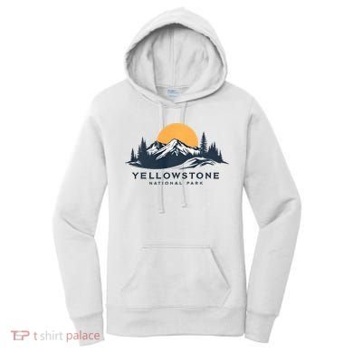 Yellowstone National Park Mountain Sunset Landscape Women's Hoodie