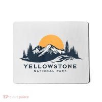 Yellowstone National Park Mountain Sunset Landscape Mousepad thumb 0