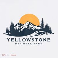 Yellowstone National Park Mountain Sunset Landscape Mousepad thumb 1
