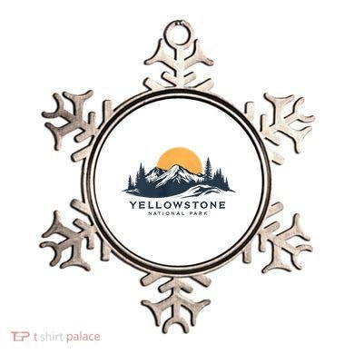 Yellowstone National Park Mountain Sunset Landscape Ornament
