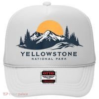 Yellowstone National Park Mountain Sunset Landscape Hat thumb 0