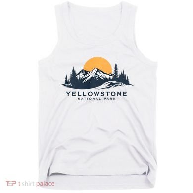 Yellowstone National Park Mountain Sunset Landscape Tank Top
