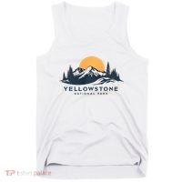 Yellowstone National Park Mountain Sunset Landscape Tank Top thumb 0