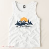 Yellowstone National Park Mountain Sunset Landscape Tank Top thumb 2
