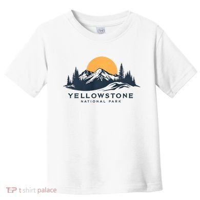 Yellowstone National Park Mountain Sunset Landscape Toddler T-Shirt