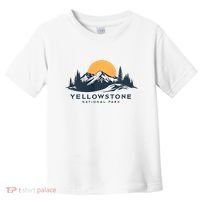 Yellowstone National Park Mountain Sunset Landscape Toddler T-Shirt thumb 0