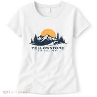 Yellowstone National Park Mountain Sunset Landscape Women's T-Shirt thumb 0