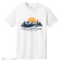 Yellowstone National Park Mountain Sunset Landscape Kids T-Shirt thumb 0