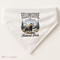 Yellowstone National Park USA-Made Doggie Bandana thumb 0