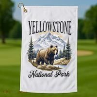 Yellowstone National Park Golf Towel thumb 1