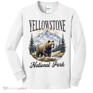 Yellowstone National Park Kids Long Sleeve Shirt