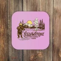 Yellowstone National Park Bear & Fiddle Old Faithful Coaster thumb 0