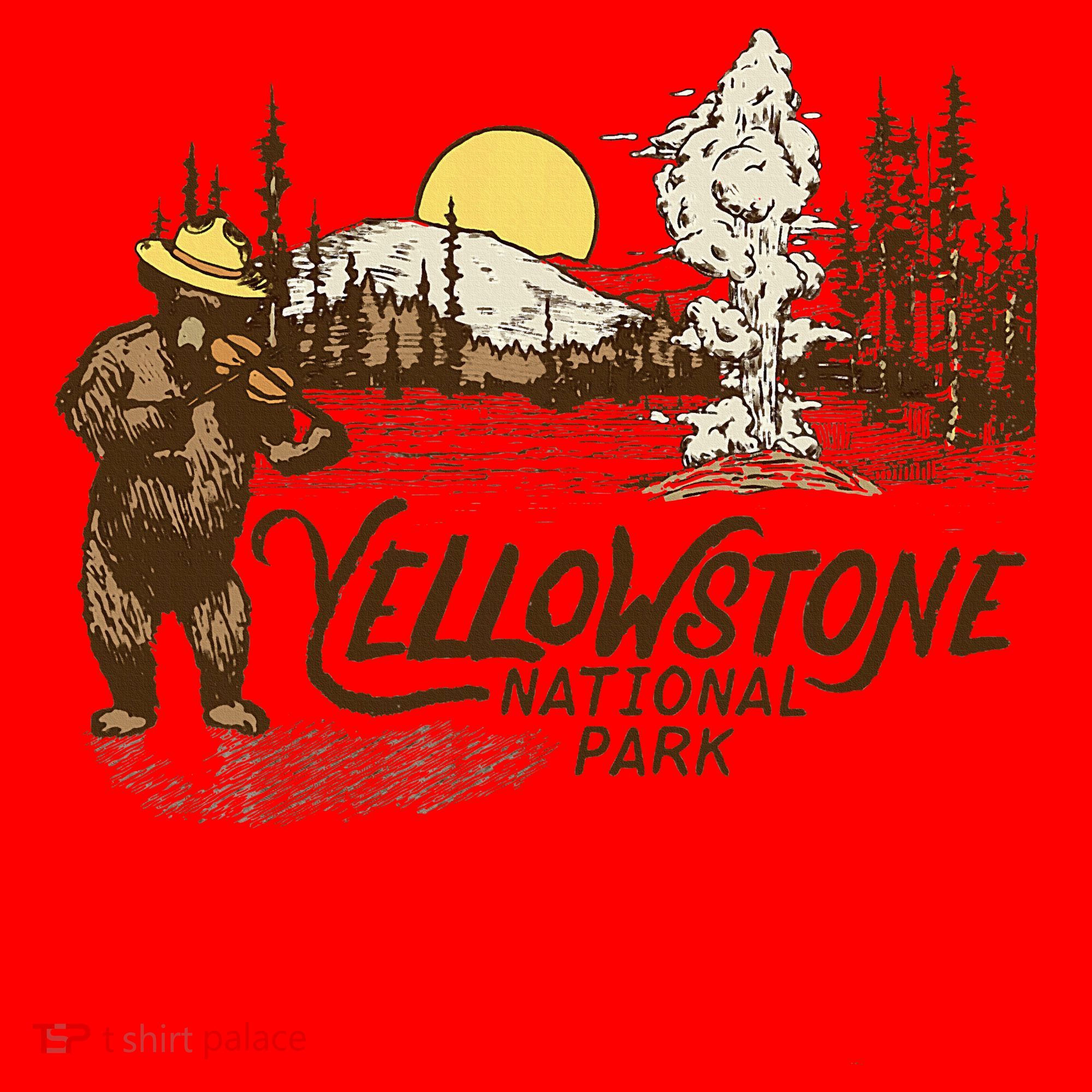 Yellowstone National Park Bear & Fiddle Old Faithful Santa Hat