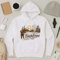 Yellowstone National Park Bear & Fiddle Old Faithful Hoodie thumb 3