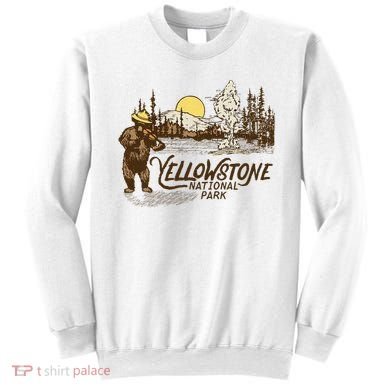 Yellowstone National Park Bear & Fiddle Old Faithful Sweatshirt