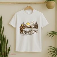 Yellowstone National Park Bear & Fiddle Old Faithful T-Shirt thumb 2