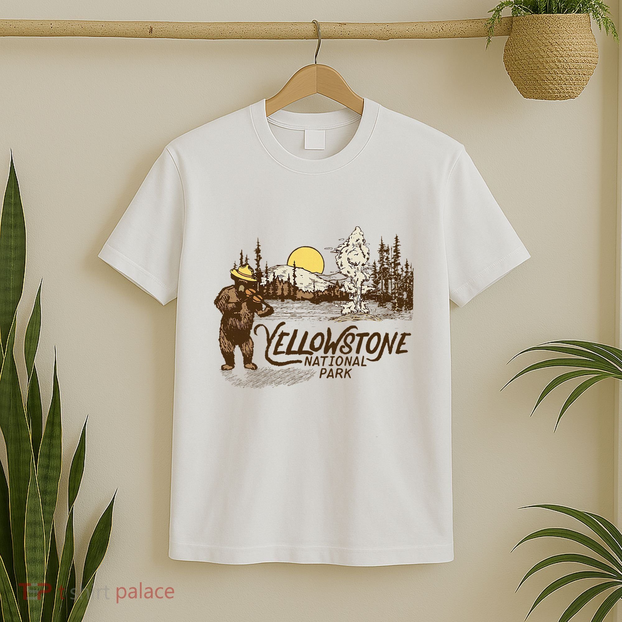 Yellowstone National Park Bear & Fiddle Old Faithful T-Shirt