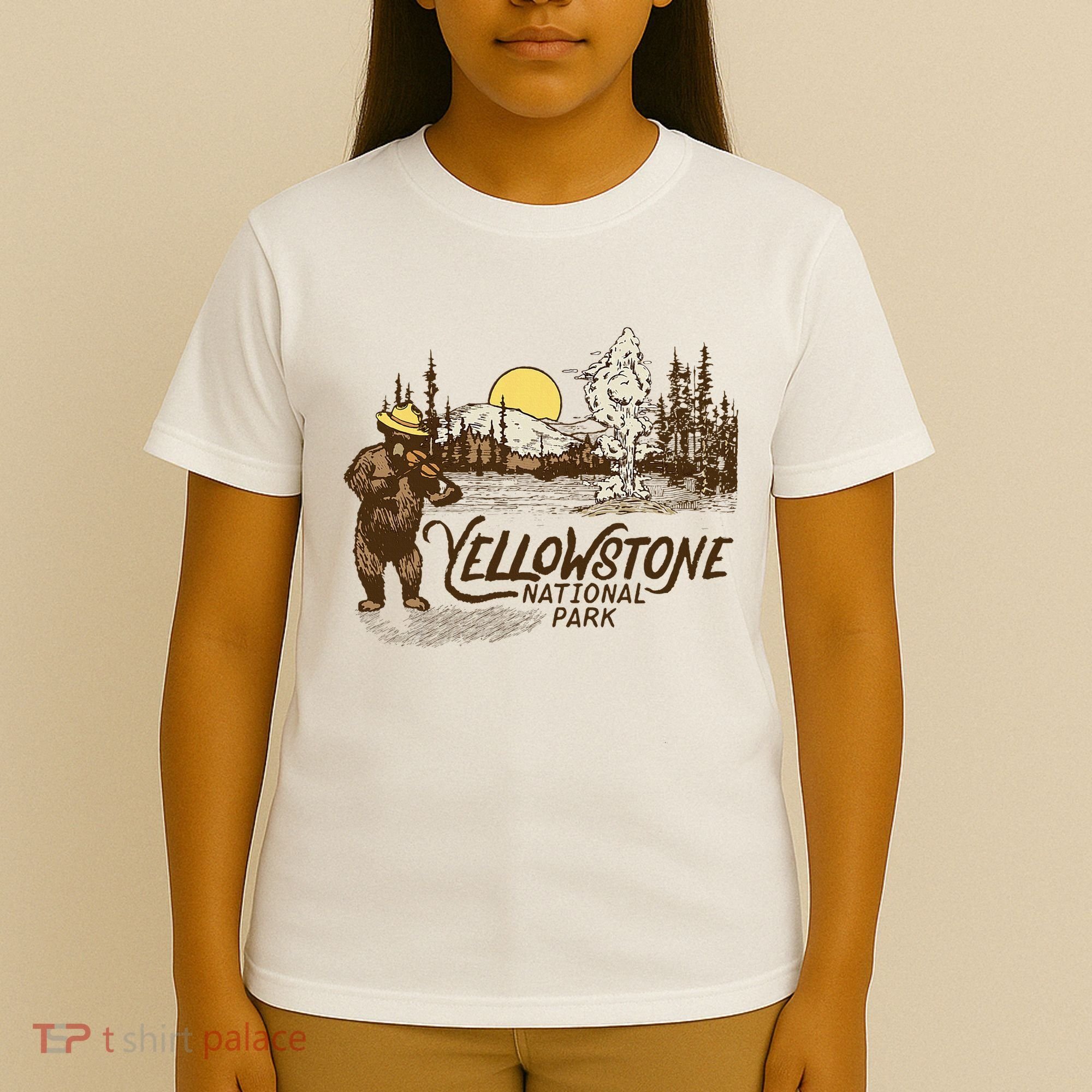 Yellowstone National Park Bear & Fiddle Old Faithful T-Shirt