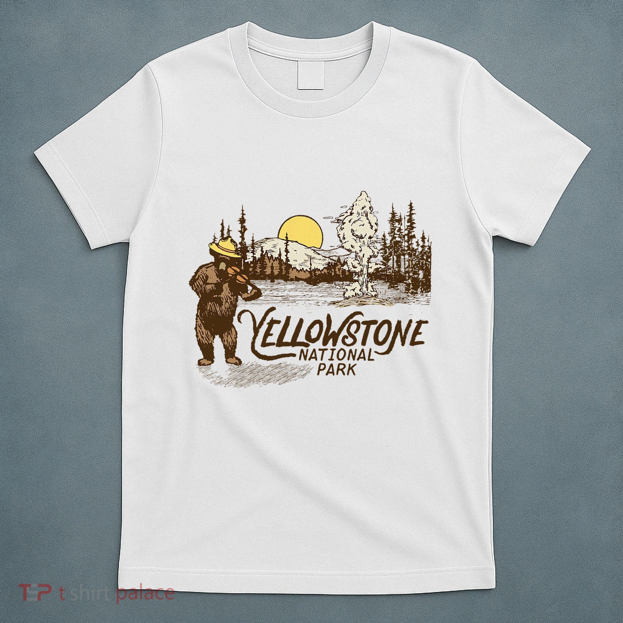 Yellowstone National Park Bear & Fiddle Old Faithful T-Shirt