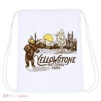 Yellowstone National Park Bear & Fiddle Old Faithful Drawstring Bag thumb 0