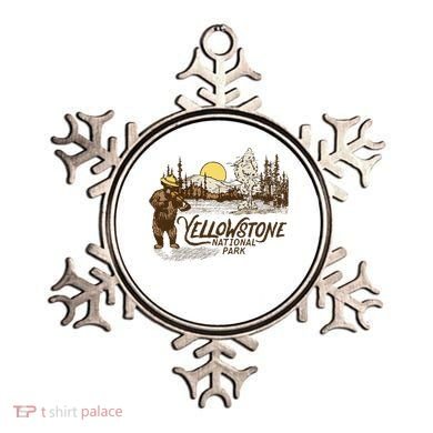 Yellowstone National Park Bear & Fiddle Old Faithful Ornament