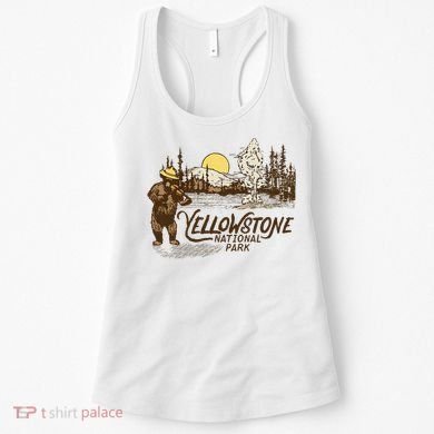 Yellowstone National Park Bear & Fiddle Old Faithful Women's Tank Top