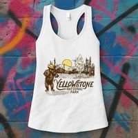 Yellowstone National Park Bear & Fiddle Old Faithful Women's Tank Top thumb 3