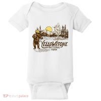 Yellowstone National Park Bear & Fiddle Old Faithful Baby Bodysuit thumb 0