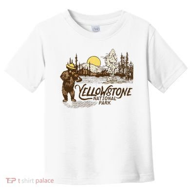 Yellowstone National Park Bear & Fiddle Old Faithful Toddler T-Shirt