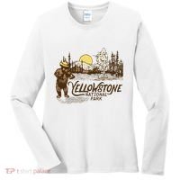 Yellowstone National Park Bear & Fiddle Old Faithful Women's Long Sleeve Shirt thumb 0