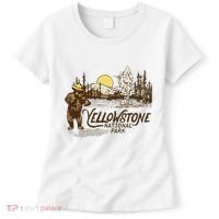 Yellowstone National Park Bear & Fiddle Old Faithful Women's T-Shirt thumb 0