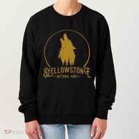 Yellowstone National Park Howling Wolf Women's Sweatshirt thumb 0