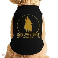 Yellowstone National Park Howling Wolf Doggie Tank thumb 0