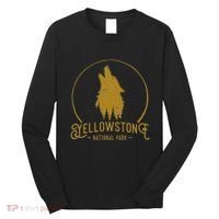 Yellowstone National Park Howling Wolf Long Sleeve Shirt thumb 0