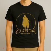 Yellowstone National Park Howling Wolf T-Shirt thumb 3