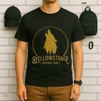 Yellowstone National Park Howling Wolf T-Shirt thumb 6