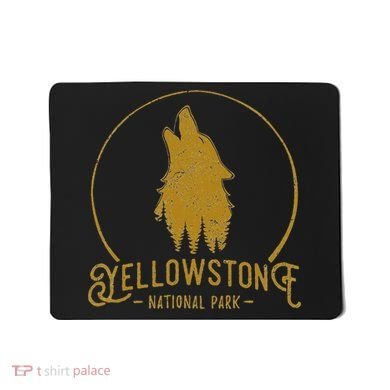 Yellowstone National Park Howling Wolf Mousepad