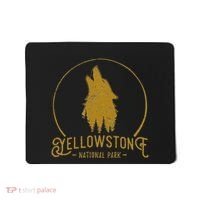 Yellowstone National Park Howling Wolf Mousepad thumb 0