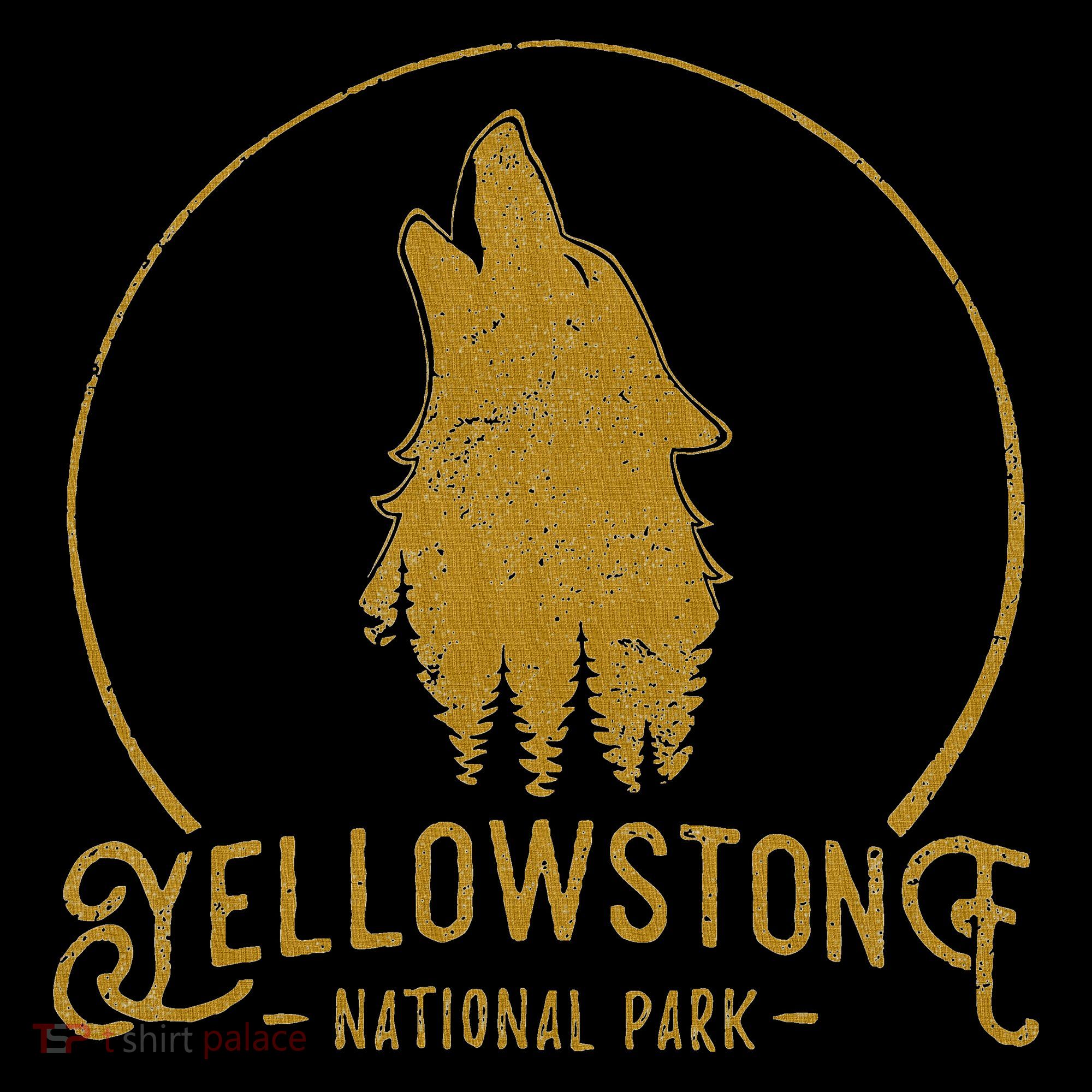 Yellowstone National Park Howling Wolf Mousepad