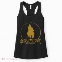 Yellowstone National Park Howling Wolf Women's Tank Top thumb 0