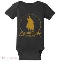Yellowstone National Park Howling Wolf Baby Bodysuit thumb 0