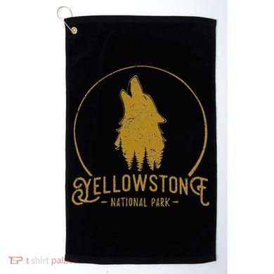 Yellowstone National Park Howling Wolf Golf Towel