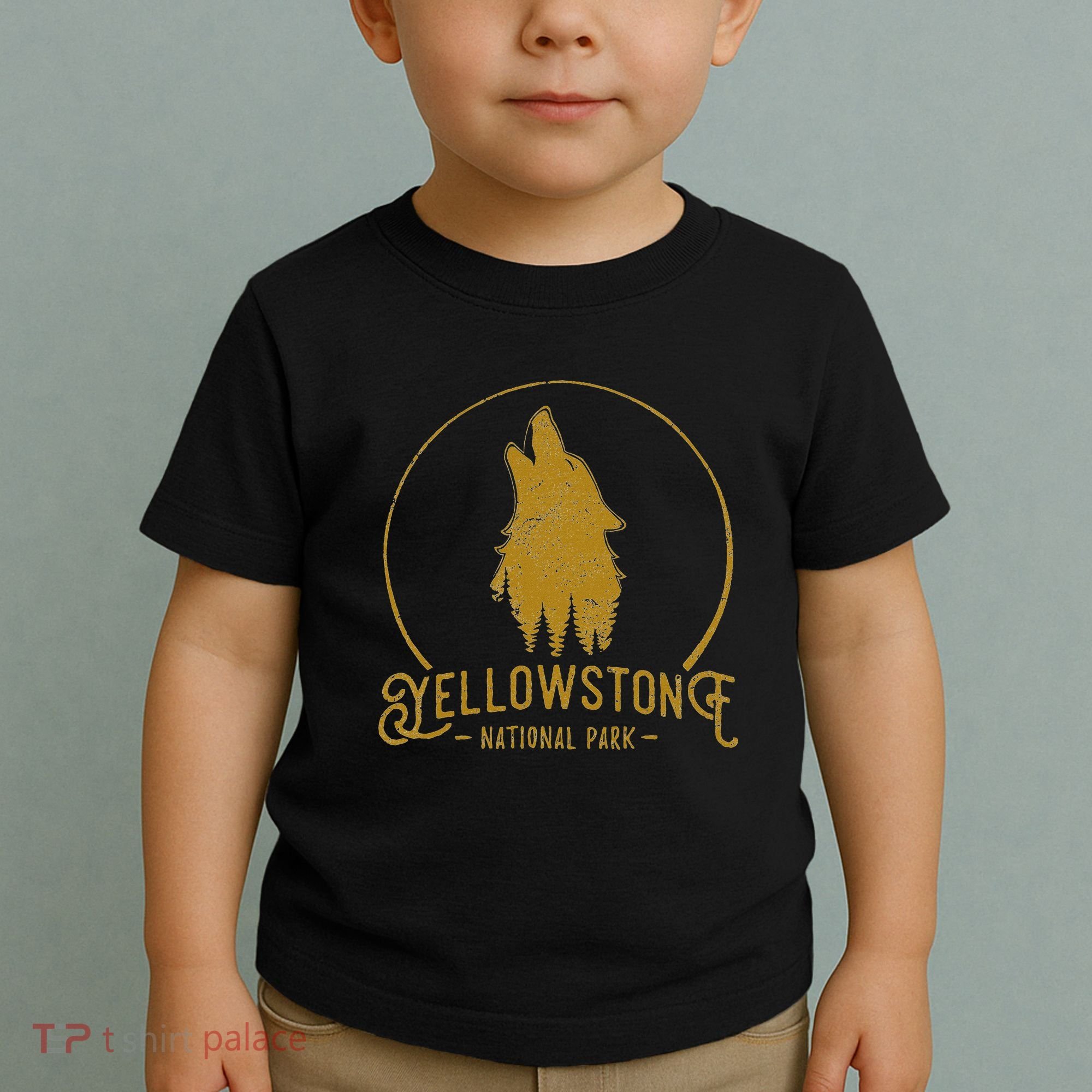 Yellowstone National Park Howling Wolf Toddler T-Shirt